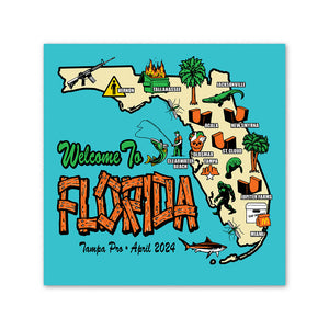 30  Years of SPoT (Skatepark of Tampa) print, Welcome to Florida (Aqua) by Sean Cliver.