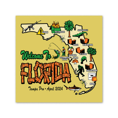 30  Years of SPoT (Skatepark of Tampa) print, Welcome to Florida (Dijon) by Sean Cliver.