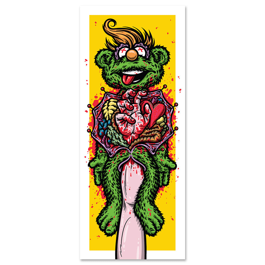 Todd Bratrud / Hand Puppet (Yellow) / Print – StrangeLove Skateboards Todd Bratrud / Hand Puppet (Yellow) / Print – StrangeLove Skateboards