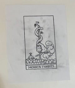 Sean Cliver / Original Art / Monica Tarot Card (Pencil)