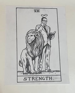 Sean Cliver / Original Art / Strength Tarot Card (Pencil)