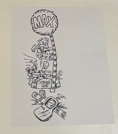 Sean Cliver / Original Art / Max Sketch (Sharpie)