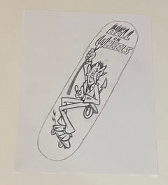 Sean Cliver / Original Art / Hell on Wheels Sketch (Sharpie)