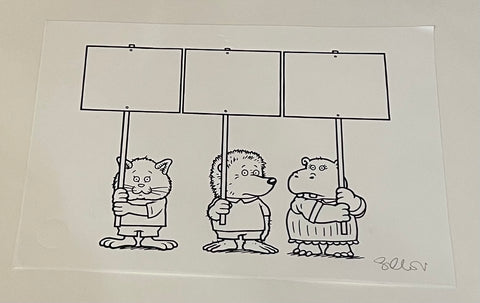 Sean Cliver / Original Art / Protest 3 (Ink)
