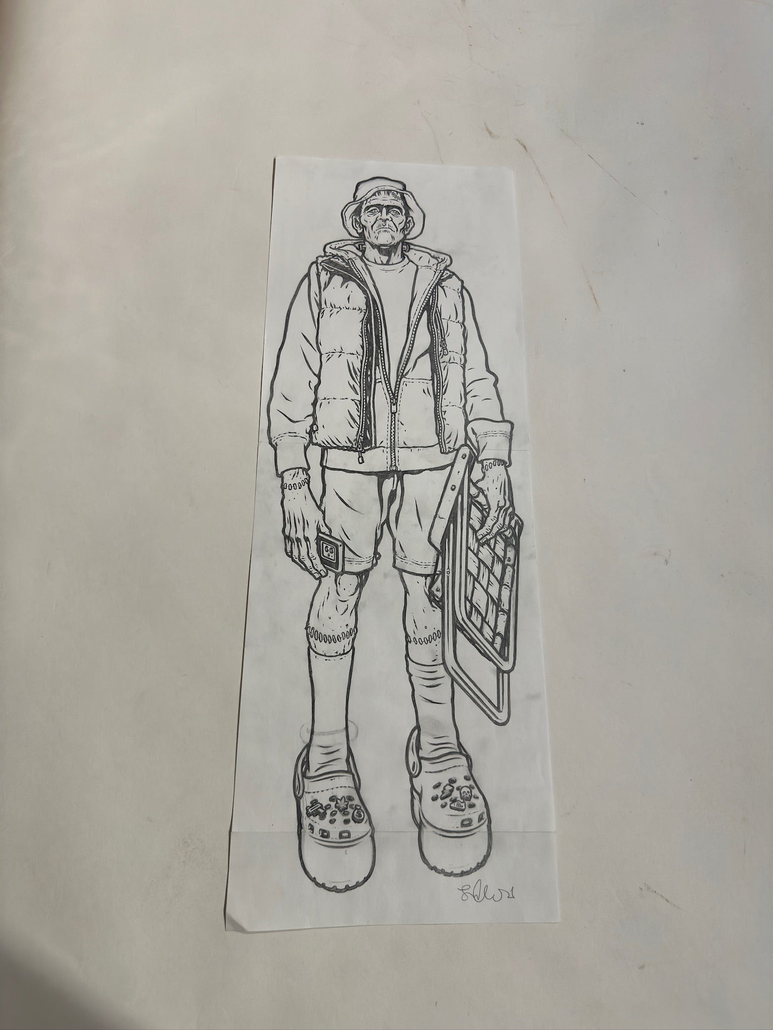 Sean Cliver / Original Art / Fashion Monster (Pencil)