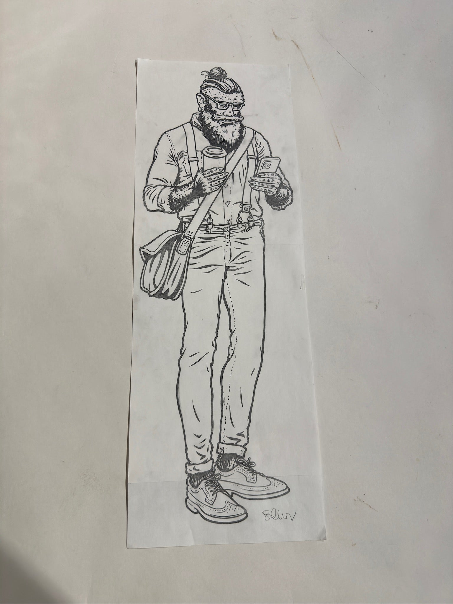 Sean Cliver / Original Art / Fashion Wolf (Pencil)