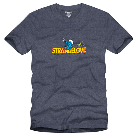 Strangelove Skateboards Blue Moon graphic t-shirt by Todd Bratrud in Heather Navy