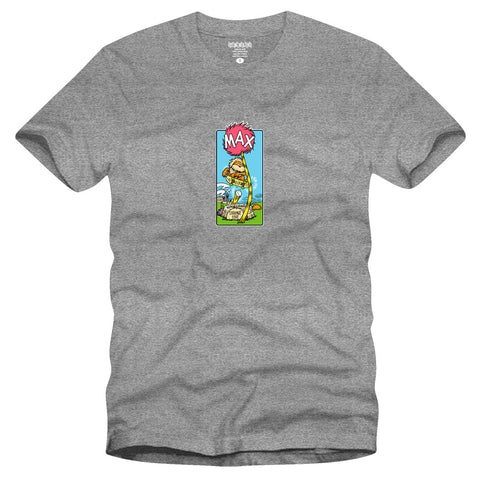 StrangeLove Skateboard Max Murphy Tree t-shirt, featuring pink tree on graphite heather tee. Graphic by Sean Cliver.