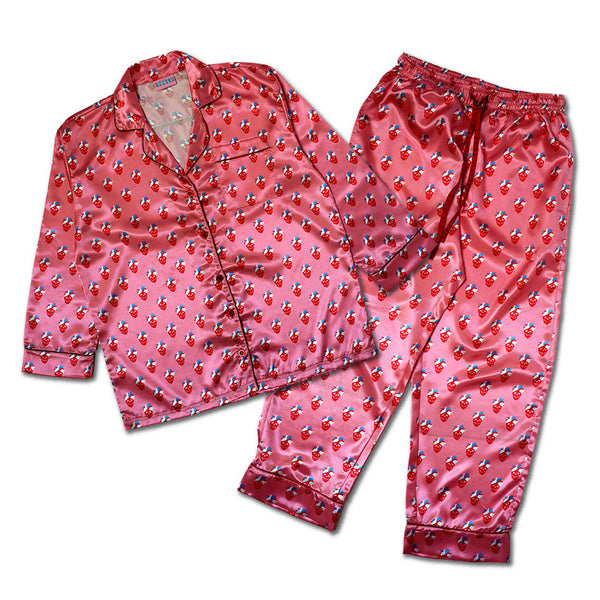 StrangeLove Pajama Set / Pink Satin