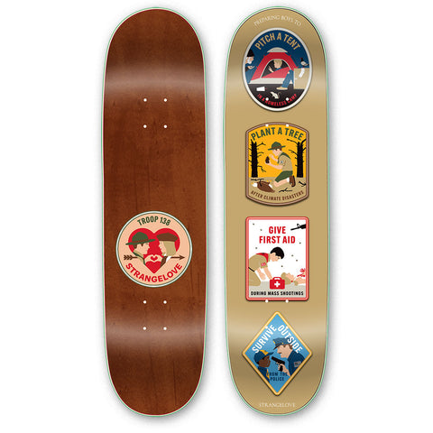 StrangeLove skateboards Preparing Boys deck by Winston Tseng.