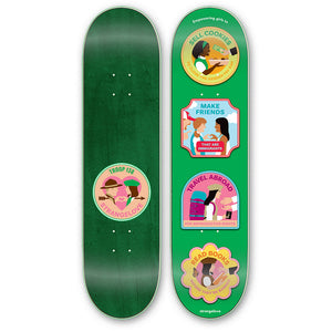 StrangeLove Skateboards Empowering Girls deck by Winston Tseng.