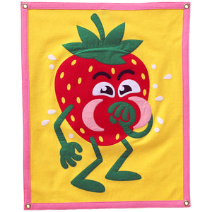 Oxford Pennant / Strawberry Cough Handmade Wool Banner (Pre-Sale)